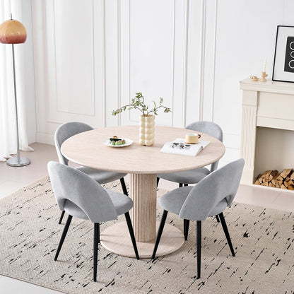 Chaise salle à manger lot de 4 à dossier creux - vente privée 14:173Blue;200007763:201336101