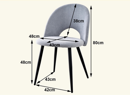Chaise salle à manger lot de 4 à dossier creux - vente privée 14:173Blue;200007763:201336101