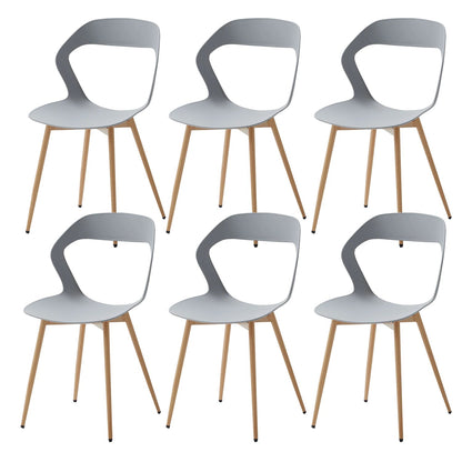 Chaise salle à manger lot de 6 ensembles en plastique moderne - vente privée 14:200844061Grey;200007763:201336101