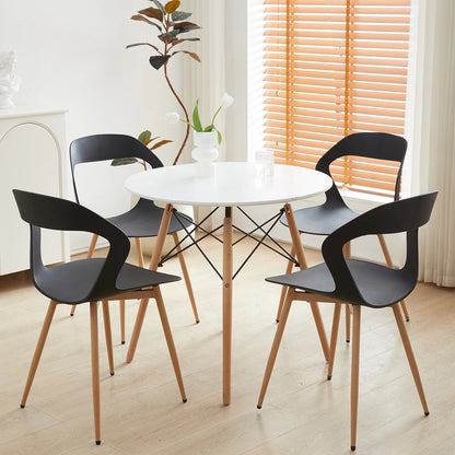 Chaise salle à manger lot de 6 ensembles en plastique moderne - vente privée 14:29White;200007763:201336101