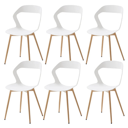 Chaise salle à manger lot de 6 ensembles en plastique moderne - vente privée 14:29White;200007763:201336101