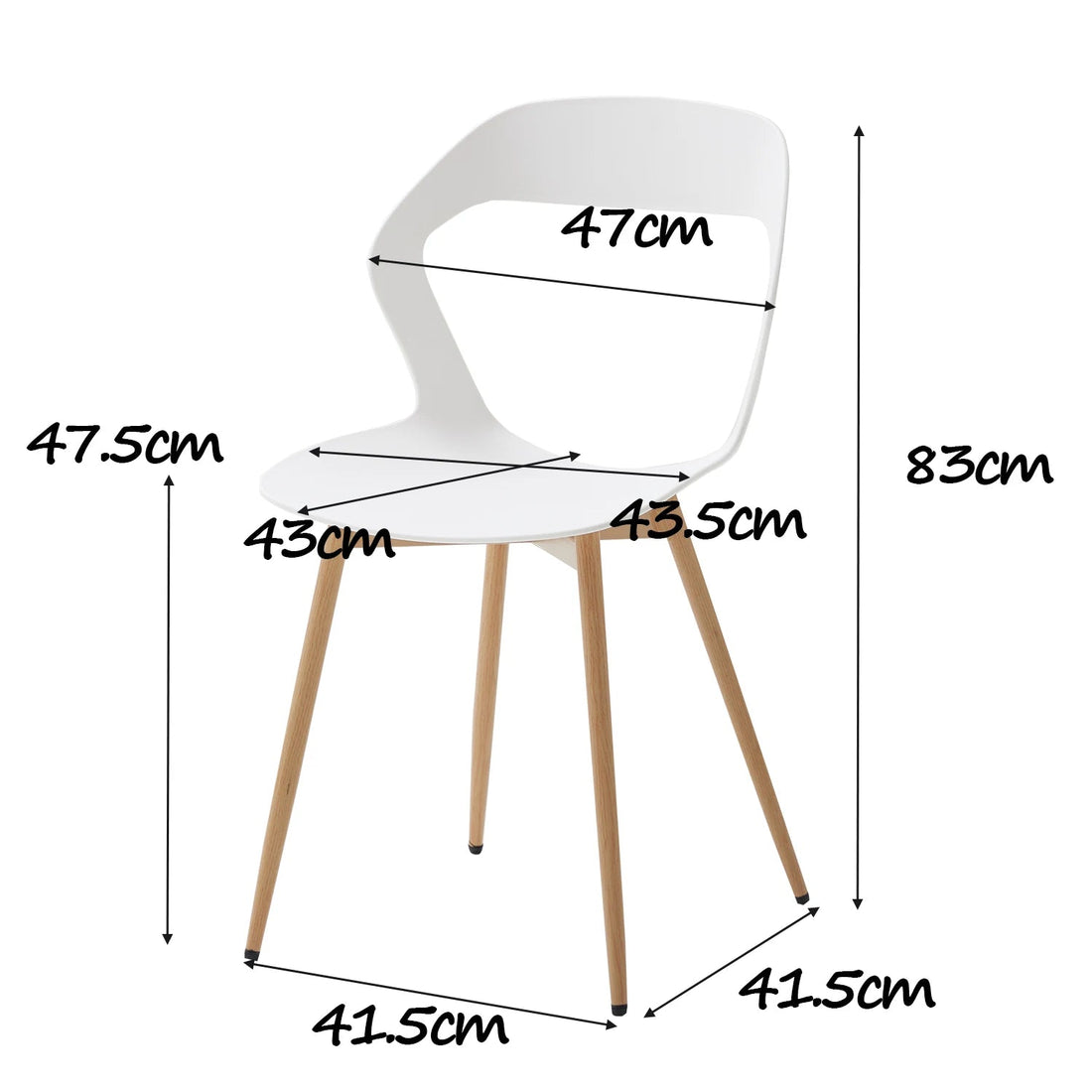 Chaise salle à manger lot de 6 ensembles en plastique moderne - vente privée 14:29White;200007763:201336101