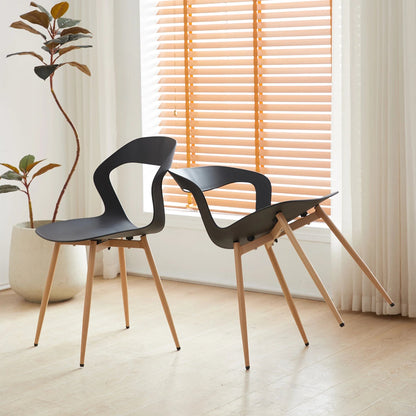 Chaise salle à manger lot de 6 ensembles en plastique moderne - vente privée 14:29White;200007763:201336101