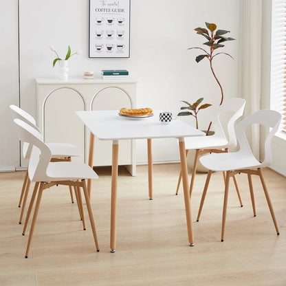 Chaise salle à manger lot de 6 ensembles en plastique moderne - vente privée 14:29White;200007763:201336101