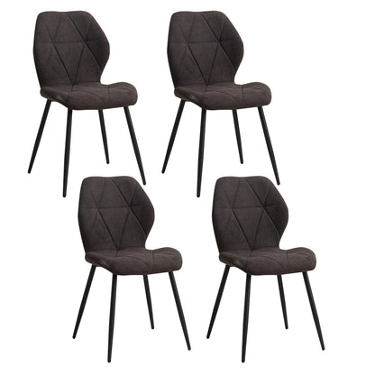 Chaise salle à manger marron / Beige / Vert en lin par lot de 2/4/6 pièces - vente privée 14:193Black;200007763:201336101