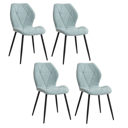 Chaise salle à manger marron / Beige / Vert en lin par lot de 2/4/6 pièces - vente privée 14:200004889Mint;200007763:201336101
