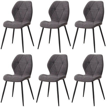 Chaise salle à manger marron / Beige / Vert en lin par lot de 2/4/6 pièces - vente privée 14:2000061526PCS Dark Grey;200007763:201336101