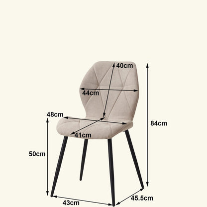 Chaise salle à manger marron / Beige / Vert en lin par lot de 2/4/6 pièces - vente privée 14:2008440616PCS Brown;200007763:201336101