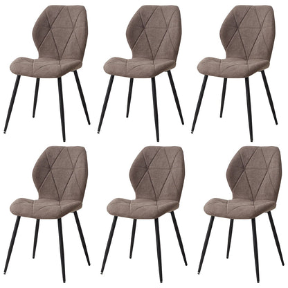 Chaise salle à manger marron / Beige / Vert en lin par lot de 2/4/6 pièces - vente privée 14:2008440616PCS Brown;200007763:201336101