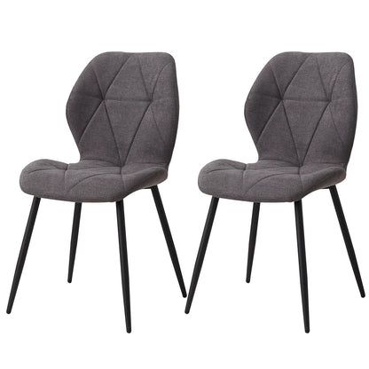 Chaise salle à manger marron / Beige / Vert en lin par lot de 2/4/6 pièces - vente privée 14:3654582PCS Dark Grey;200007763:201336101