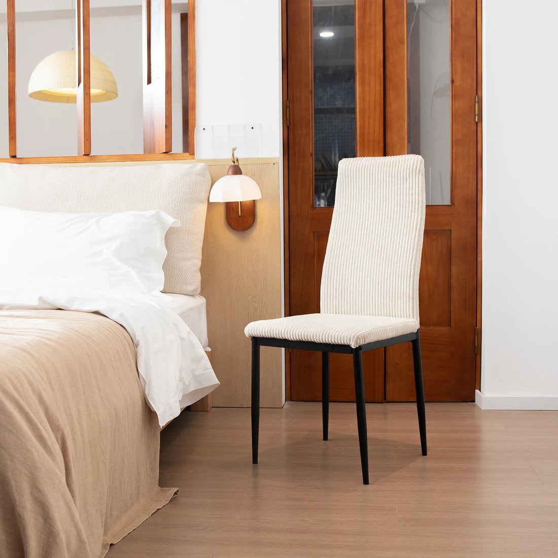 Chaise salle à manger moderne beige 4/8/12 ensembles 108 × 43 × 23  cm - vente privée 14:200844060White-4PCS;200007763:201336101