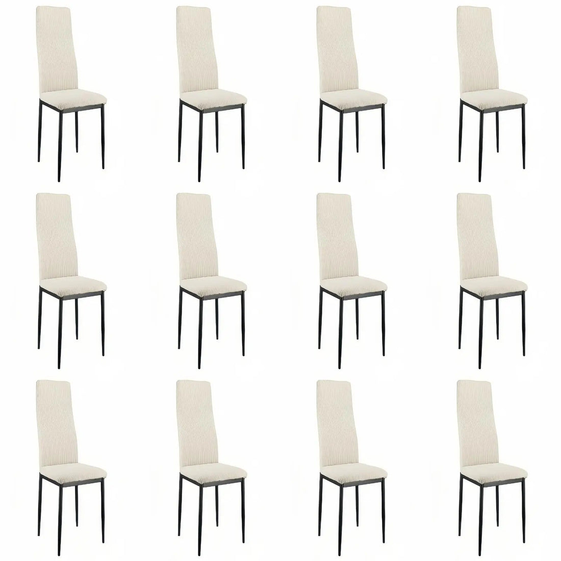 Chaise salle à manger moderne beige 4/8/12 ensembles 108 × 43 × 23  cm - vente privée 14:29White-12PCS;200007763:201336101