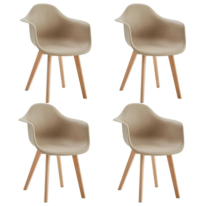 Chaise salle à manger moderne style minimaliste 4 ensembles - vente privée 14:200006154Beige;200007763:201336101