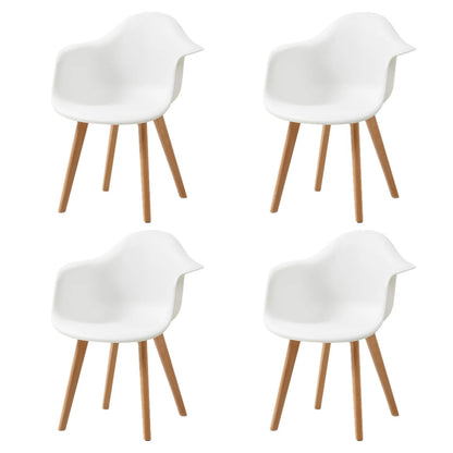 Chaise salle à manger moderne style minimaliste 4 ensembles - vente privée 14:29White;200007763:201336101