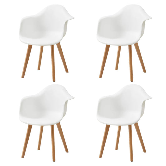 Chaise salle à manger moderne style minimaliste 4 ensembles - vente privée 14:29White;200007763:201336101
