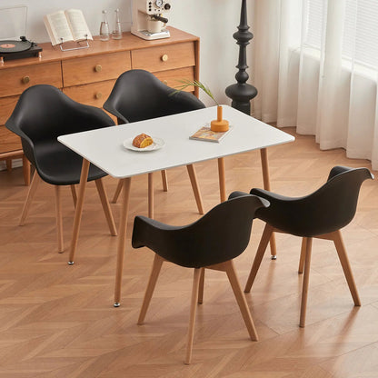Chaise salle à manger moderne style minimaliste 4 ensembles - vente privée 14:29White;200007763:201336101