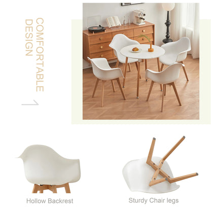 Chaise salle à manger moderne style minimaliste 4 ensembles - vente privée 14:29White;200007763:201336101