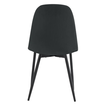 Chaise salle à manger noir en velours côtelé 4 ensembles - vente privée 14:193;200007763:201336101