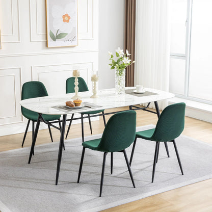 Chaise salle à manger noir en velours côtelé 4 ensembles - vente privée 14:193;200007763:201336101
