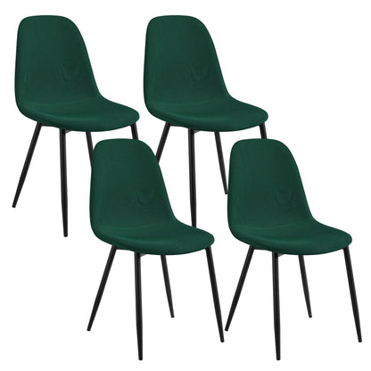 Chaise salle à manger noir en velours côtelé 4 ensembles - vente privée 14:200006154Dark Green;200007763:201336101