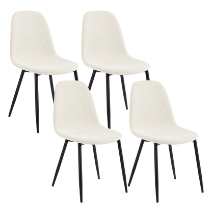 Chaise salle à manger noir en velours côtelé 4 ensembles - vente privée 14:29Cream;200007763:201336101