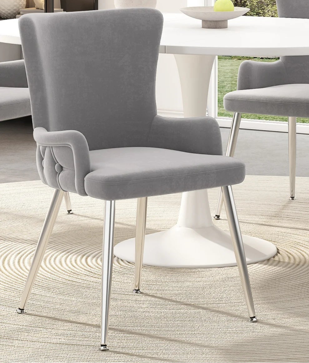 Chaise salle à manger originale en velours 2 pièces - vente privée 14:2000061542pc;200007763:201336101
