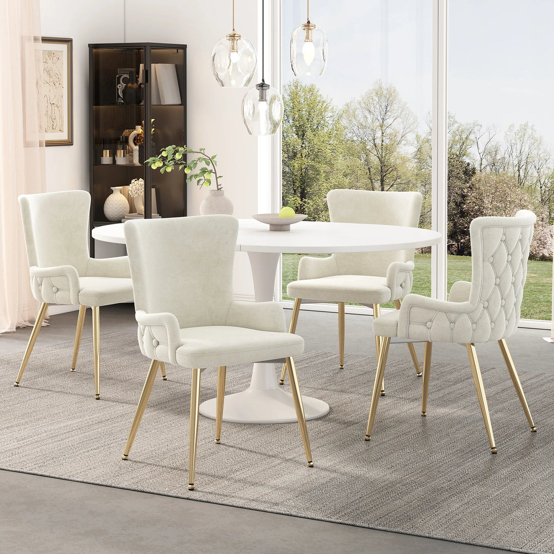 Chaise salle à manger originale en velours 2 pièces - vente privée 14:2000061542pc;200007763:201336101