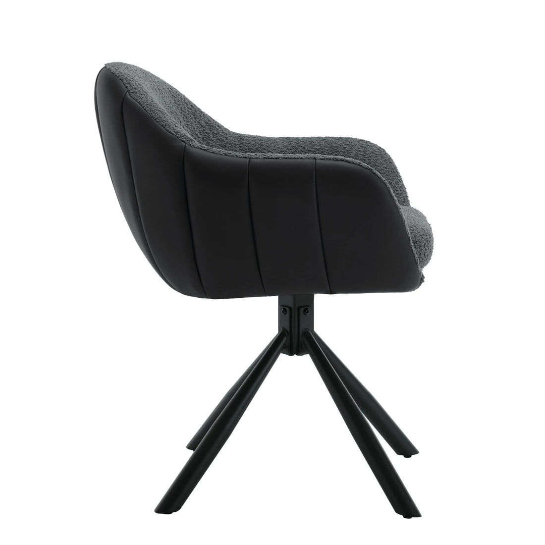Chaise salle à manger pivotante de luxe premium 2 pièces - vente privée 14:200004889dark grey Chenille;200007763:201336101