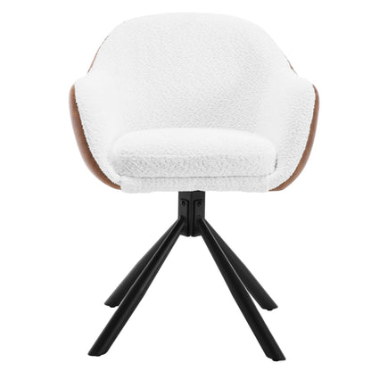 Chaise salle à manger pivotante de luxe premium 2 pièces - vente privée 14:200004889dark grey Chenille;200007763:201336101