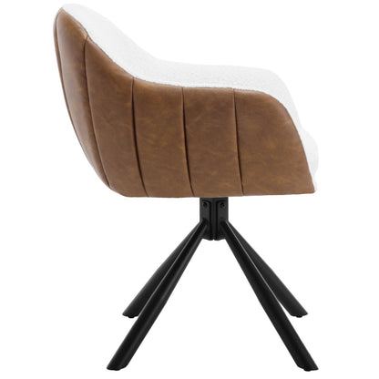Chaise salle à manger pivotante de luxe premium 2 pièces - vente privée 14:200004889dark grey Chenille;200007763:201336101