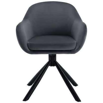 Chaise salle à manger pivotante de luxe premium 2 pièces - vente privée 14:200004889dark grey Chenille;200007763:201336101