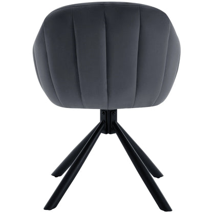 Chaise salle à manger pivotante de luxe premium 2 pièces - vente privée 14:200004889dark grey Chenille;200007763:201336101