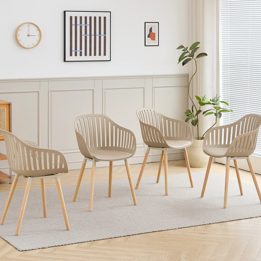 Chaise salle à manger plastique originale 4 ensembles - vente privée 14:29White;200007763:201336101