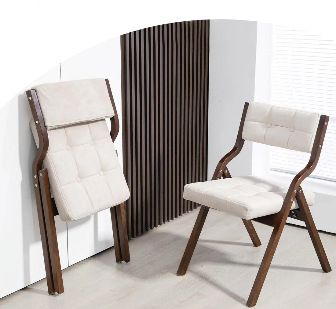 Chaise salle à manger pliante en bois de 2 ensembles - vente privée 14:200000195;200007763:201336101