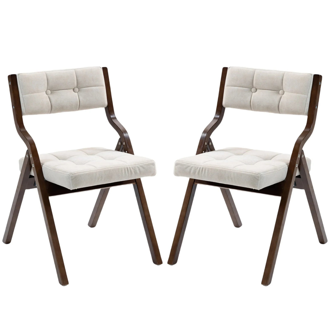 Chaise salle à manger pliante en bois de 2 ensembles - vente privée 14:200000195;200007763:201336101