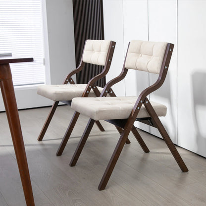 Chaise salle à manger pliante en bois de 2 ensembles - vente privée 14:200000195;200007763:201336101