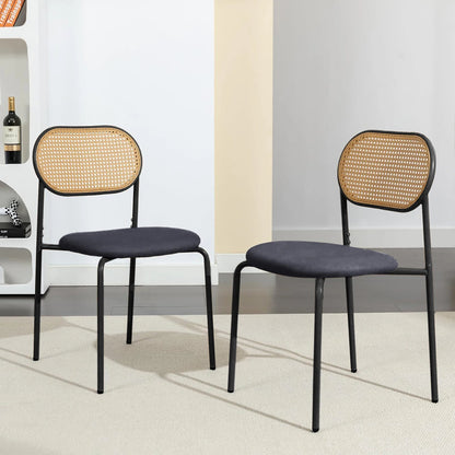 Chaise salle à manger rotin simple de 2 pièces - vente privée 14:193Nior;200007763:201336101