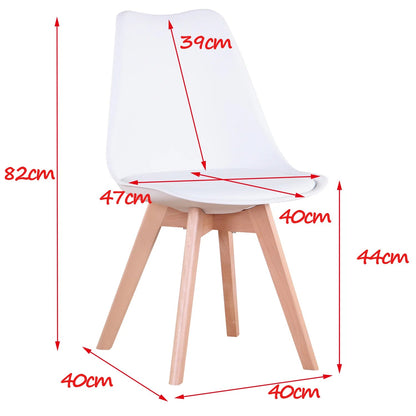 Chaise salle à manger scandinave nordique en plastique de luxe 4 pièces - vente privée 14:29White;200007763:201336101