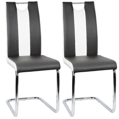 Chaise salle à manger similicuir noir 2 pièces - vente privée 14:193;200007763:201336342
