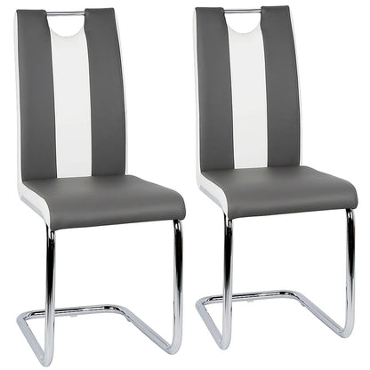 Chaise salle à manger similicuir noir 2 pièces - vente privée 14:200006155;200007763:201336342