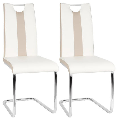 Chaise salle à manger similicuir noir 2 pièces - vente privée 14:29;200007763:201336342