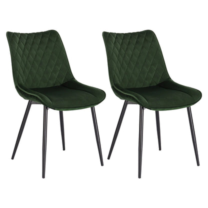 Chaise salle à manger solide rembourrées en lot de 2 ensembles - vente privée 14:175dark green velvet;200007763:201336101