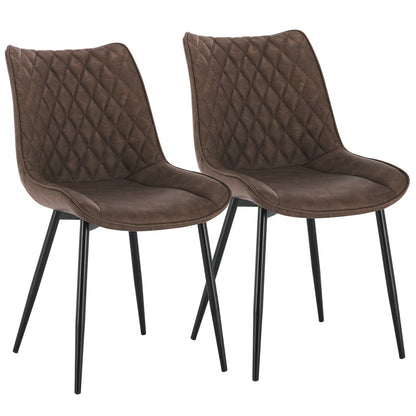 Chaise salle à manger solide rembourrées en lot de 2 ensembles - vente privée 14:200006155dark grey leather;200007763:201336101