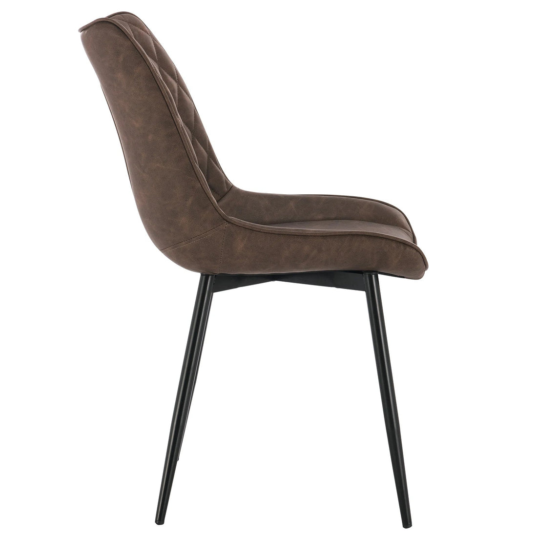 Chaise salle à manger solide rembourrées en lot de 2 ensembles - vente privée 14:200006155dark grey leather;200007763:201336101