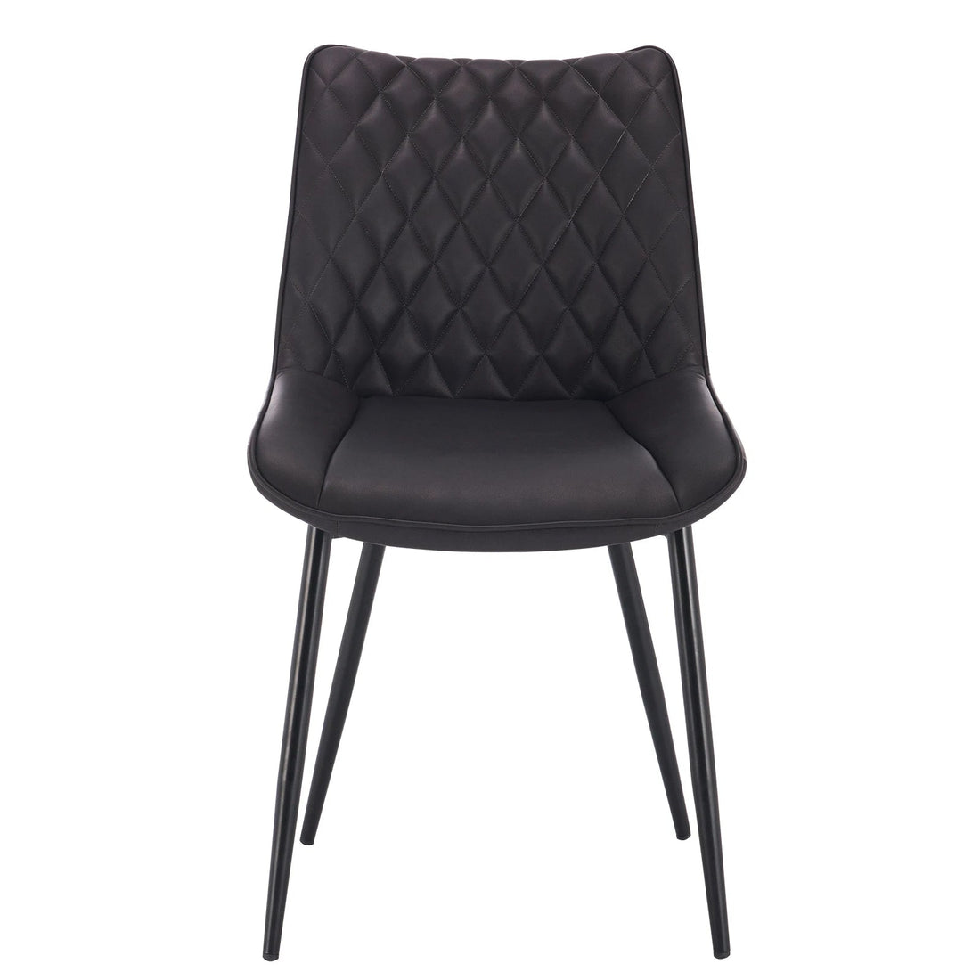 Chaise salle à manger solide rembourrées en lot de 2 ensembles - vente privée 14:200006155dark grey leather;200007763:201336101