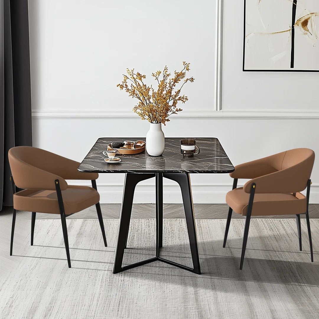 Chaise salle à manger tendance de luxe 2 pièces - vente privée 14:200143091Brown and Black;200007763:201336101