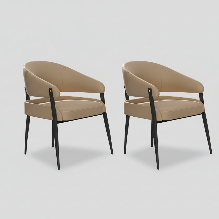 Chaise salle à manger tendance de luxe 2 pièces - vente privée 14:200143091Brown and Black;200007763:201336101