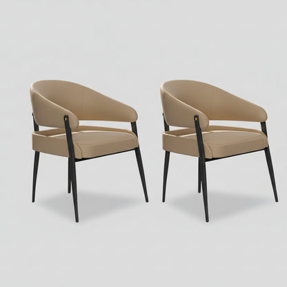 Chaise salle à manger tendance de luxe 2 pièces - vente privée 14:200143091Brown and Black;200007763:201336101