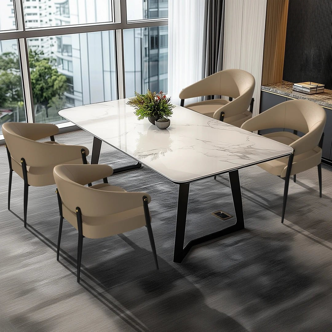 Chaise salle à manger tendance de luxe 2 pièces - vente privée 14:200143091Brown and Black;200007763:201336101