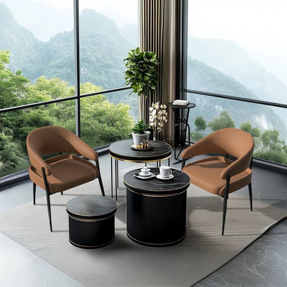 Chaise salle à manger tendance de luxe 2 pièces - vente privée 14:200143091Brown and Black;200007763:201336101